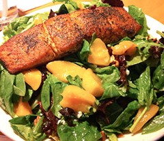 Grilled Salmon & Peach Salad