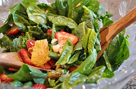 image of a spinach salad