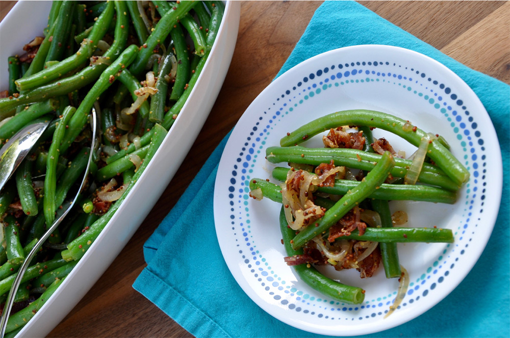 Bacon & Mustard Spiked Green Beans