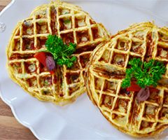 Greek Omelet Waffles