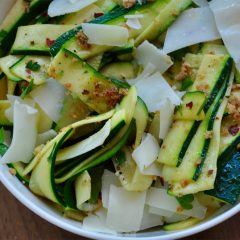 Flat Zucchini Noodles with Parm