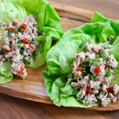 Ginger Sriracha Chicken Lettuce Wraps