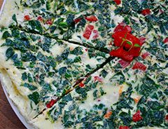 Spinach and Red Pepper Frittata