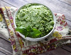 Garlic Mashed Cauliflower with Kale