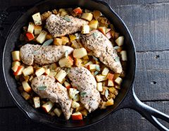 Faux Fried Chicken Apple Skillet