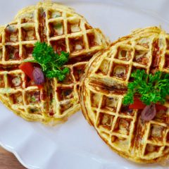 Savory Greek Waffles