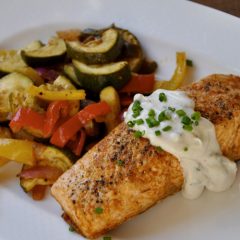 Chili-Roasted Salmon and Veggies